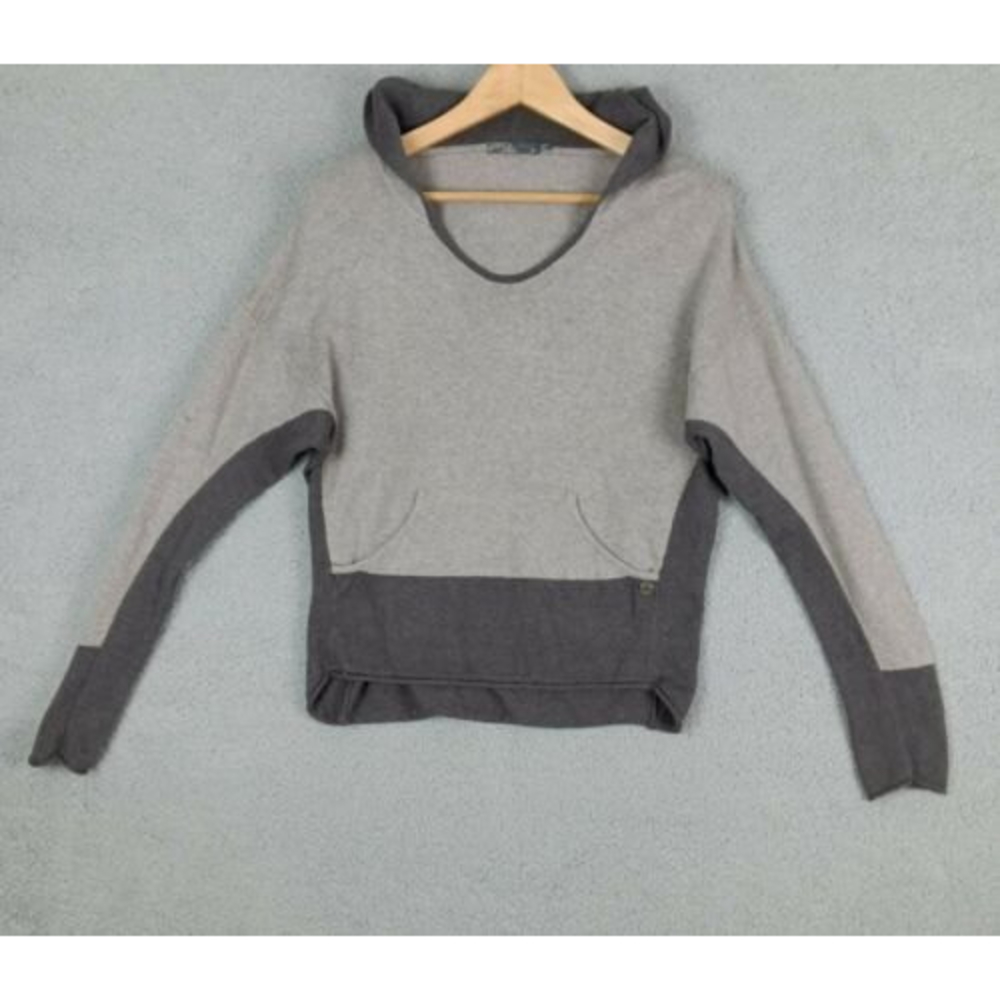 Prana Size S Women's 2-Tone Long Sleeve Gray Hoodie Soft